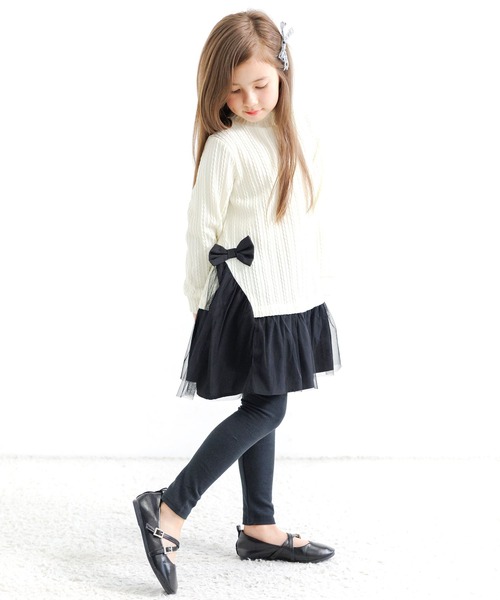 Bee des Bee レギンス スパッツ 10分丈無地レギンス キッズ 子供