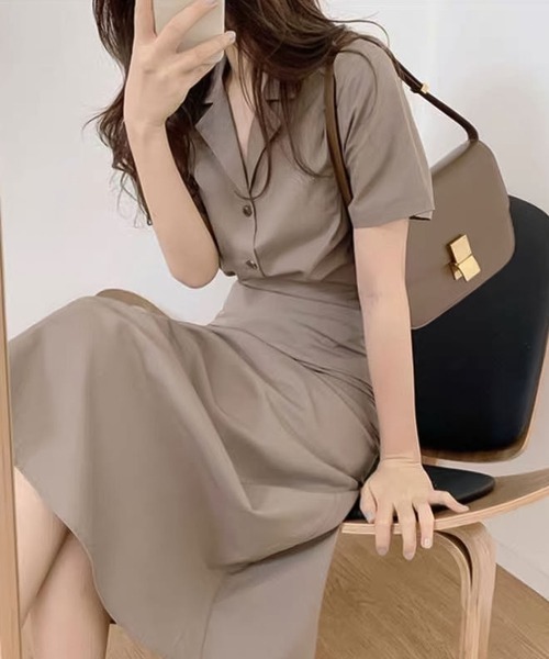 Girly Doll セットアップ シャツ＋フレアスカートセットアップ
