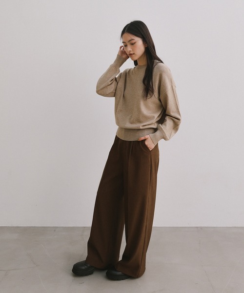 Nomat スポンジセーター　ベージュ 長袖ニットセーター　6ROKU Nomat スポンジセーター ベージュ 長袖ニットセーター 6ROKU - メルカリ