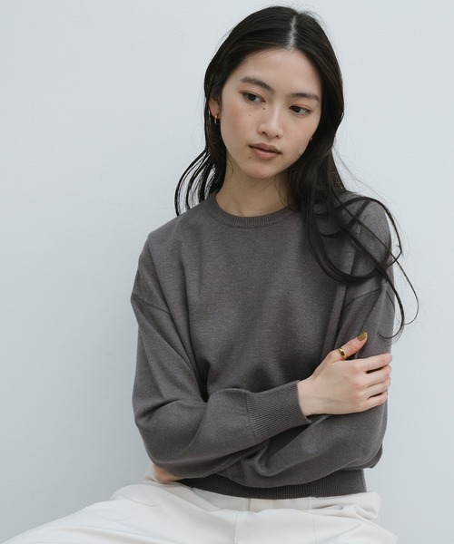 andme（アンドミー） ニット セーター 「新色追加」クルーネック無地