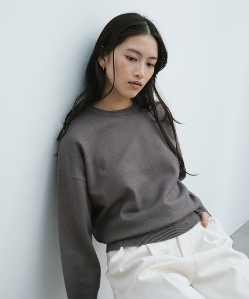 andme（アンドミー） ニット セーター 「新色追加」クルーネック無地