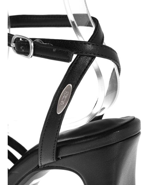 EATME（イートミー） サンダル フェザーボンボンフレアヒールサンダル