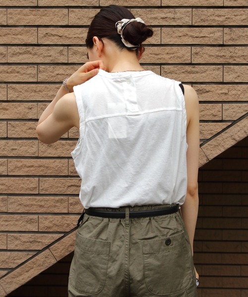 tシャツ THE SHINZONE/シンゾーン　ハイツイストコットンスリーブレス　HIGH TWIST COTTON SLEEVELESS レディース THE SHINZONE tシャツ SHINZONE/シンゾーン ハイツイスト