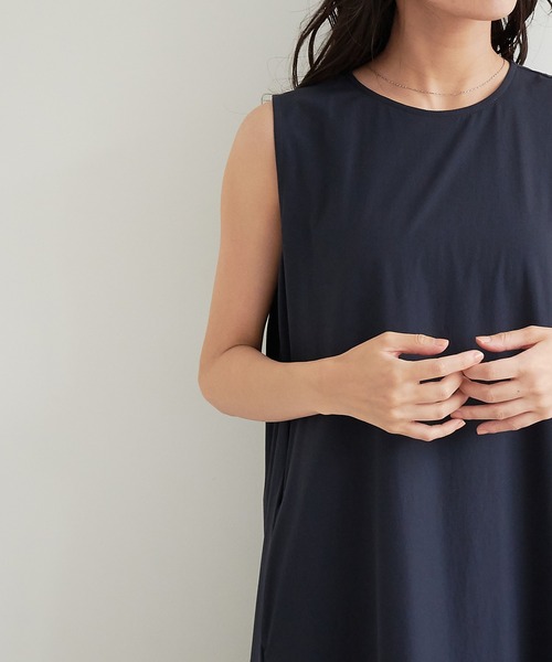 morphose Star Rose Aラインワンピース　ネイビー WEB限定】SHIPS any: ダブルクロス ウエスト タック Aライン
