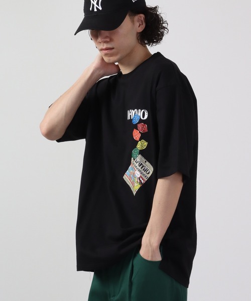 RE730 tシャツ なみおくんプリント ルーズ半袖Tシャツ メンズ