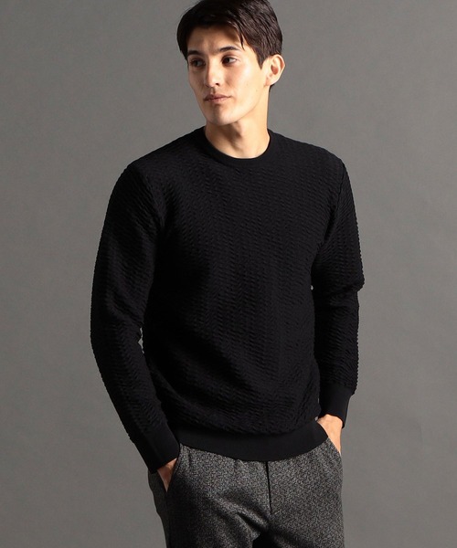 MONSIEUR NICOLE（ムッシュニコル） セーター ニット タックジャカード