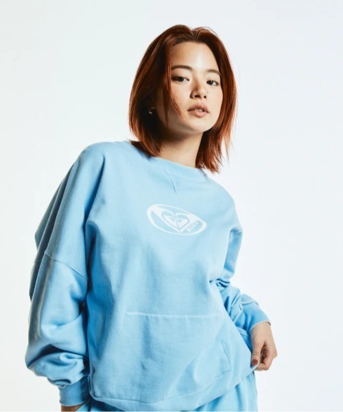 トレーナー スウェット PLANET RING PULLOVER/ロキシーワンポイントブランドロゴルーズフィットクルーネックスウェットトレーナー レデ ROXY トレーナー スウェット PLANET RING PULLOVER/ロキシーワン