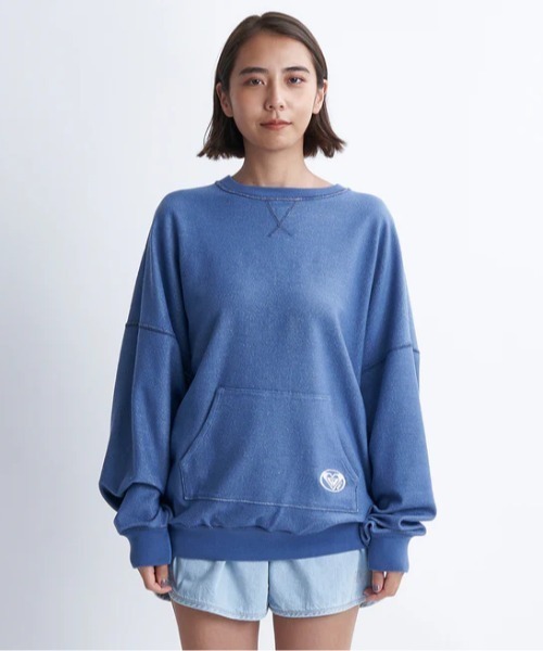 トレーナー スウェット PLANET RING PULLOVER/ロキシーワンポイントブランドロゴルーズフィットクルーネックスウェットトレーナー レデ ROXY トレーナー スウェット PLANET RING PULLOVER/ロキシーワン