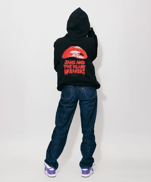 JANE & THE HEARTBREAKERS パーカー L/S PRINTED SWEAT HOODIE ”LIPS
