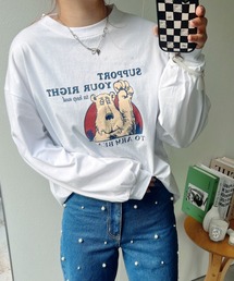 LACーVERT tシャツ ベアプリントロンT レディース : ZOZOTOWN