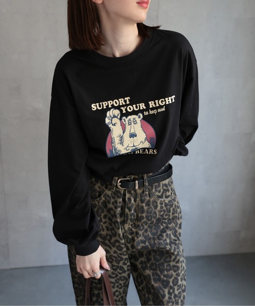 LACーVERT tシャツ ベアプリントロンT レディース : ZOZOTOWN