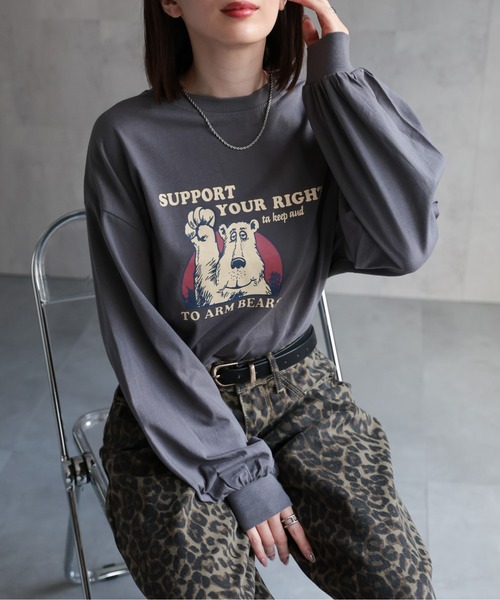LACーVERT tシャツ ベアプリントロンT レディース : ZOZOTOWN