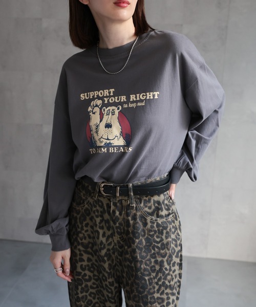 LACーVERT tシャツ ベアプリントロンT レディース : ZOZOTOWN