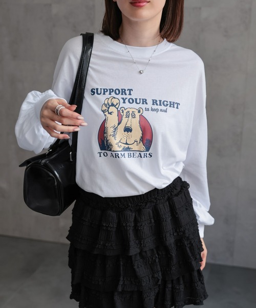 LACーVERT tシャツ ベアプリントロンT レディース : ZOZOTOWN