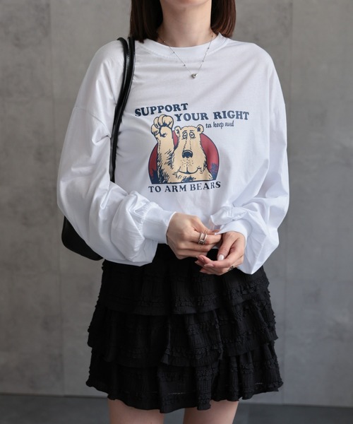 LACーVERT tシャツ ベアプリントロンT レディース : ZOZOTOWN
