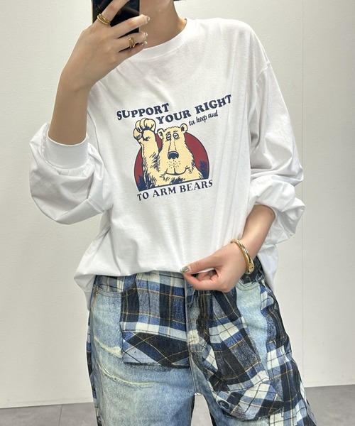 a_chan様おまとめ ポロベア チェック柄Tシャツ・ロンTセット LACーVERT tシャツ ベアプリントロンT レディース : ZOZOTOWN Yahoo