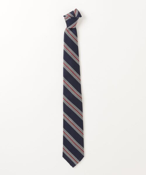 ウール/シルク ダブルストライプ ガルザタイ　ブルックスブラザーズ Brooks Brothers｜ウール/シルク ダブルストライプ ガルザタイ