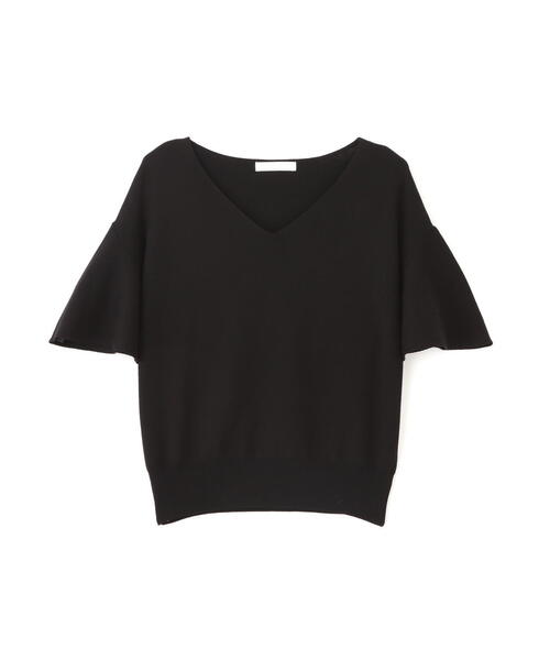 ニット セーター 「洗える」レーヨンエリートストレッチ ギャザースリーブ ニット レディース ニット セーター 「洗える」レーヨンエリートストレッチ