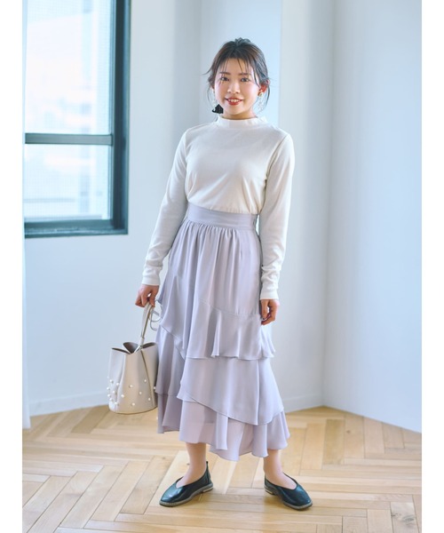 COHINA（コヒナ） スカート ランダムヘムティアードスカート「低身長