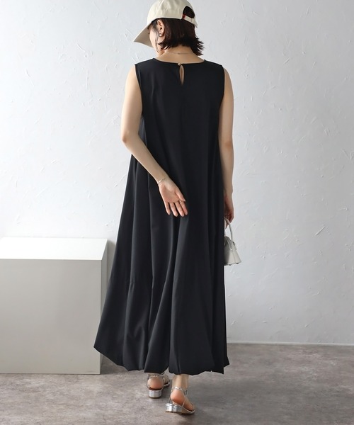 bonjour ノースリーブワンピース Bonjour Sagan（ボンジュールサガン） ワンピース 裾バルーン撥水