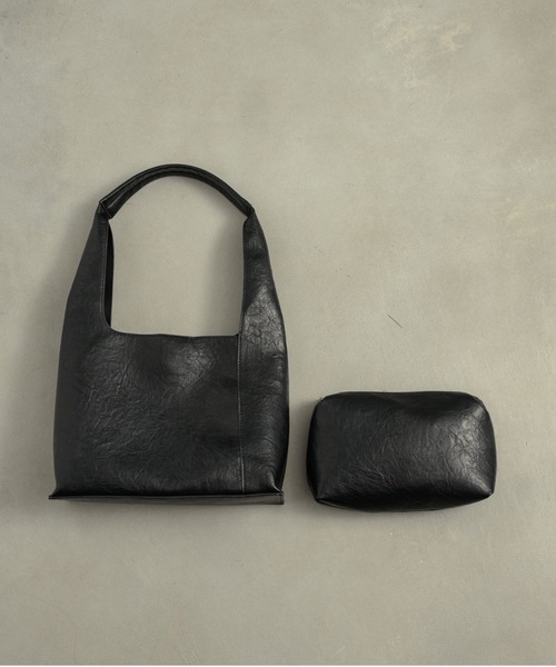 NEUNA（ヌナ） ハンドバッグ ニュアンスフェイクレザースクエアバッグ