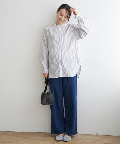 前後2way マルチウェイバンドブラウス ikka（イッカ） ブラウス シャツ 「雑誌InRed10月号掲載」前後2WAY