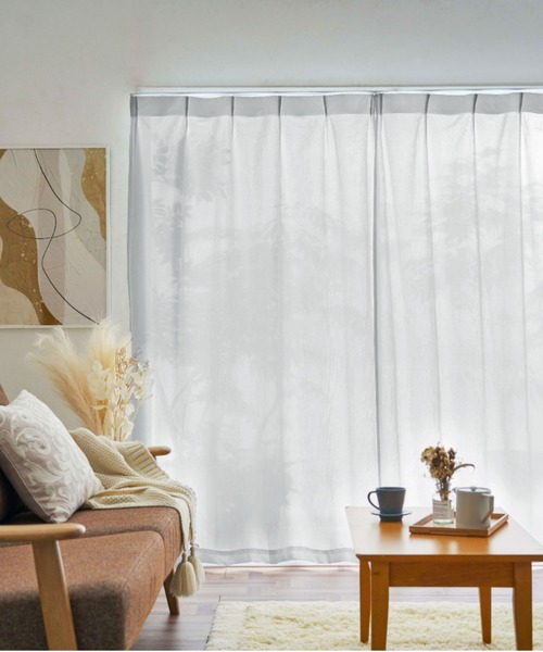 iellio 家具 カラーレースカーテン 2枚組 : ZOZOTOWN Yahoo!店 - 通販