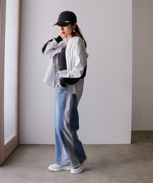 Cepica（セピカ） スウェットパンツ ジャージ デニムリメイクライク