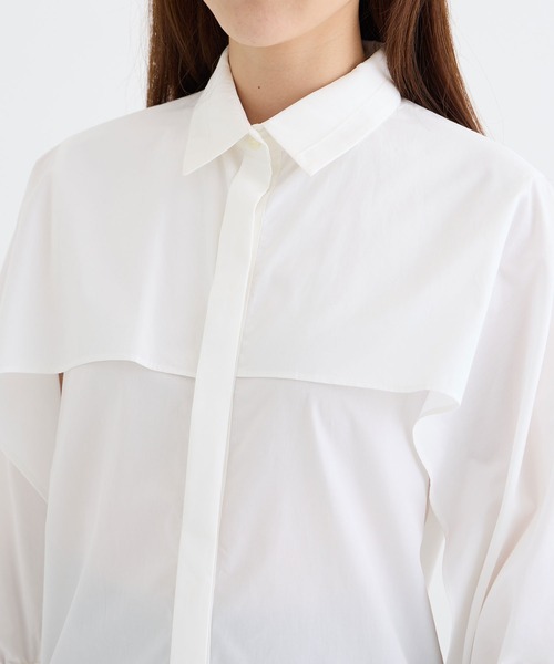 ブラウス シャツ 「GURTWEIN/ガーウィン」iconic bat sleeve shirt/レイヤードスリーブブラウス レディースの画像