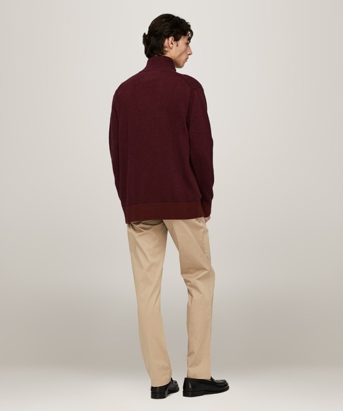 美品‼︎トミーヒルフィガー リブニット ジップアップセーター TOMMY HILFIGER（トミー・ヒルフィガー） コート ジャケット ジップ