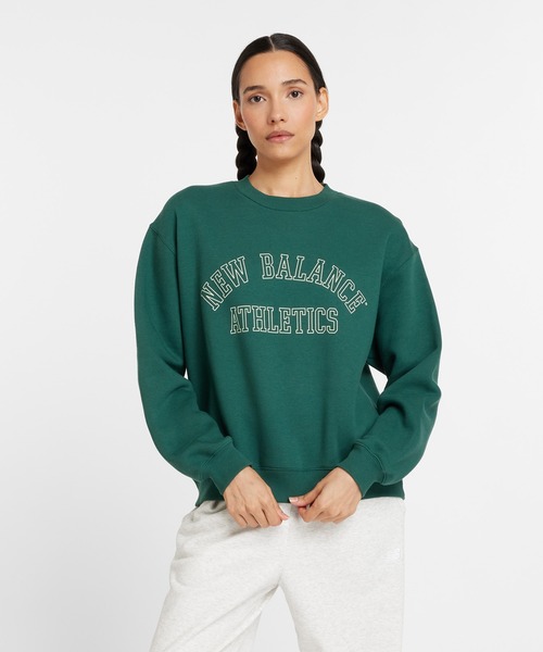 ニューバランス New Balance レディース スウェットトレーナー グラフィックフレンチテリークルー_(裏起毛) WT43516 （パープル） New Balance トレーナー スウェット グラフィックフレンチテリー
