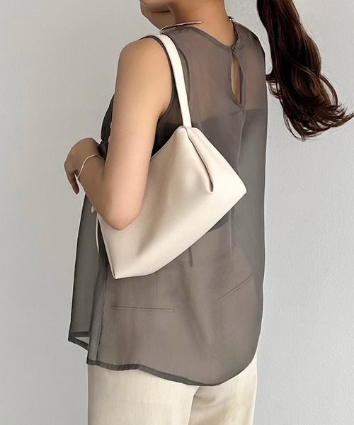 [callautia] безрукавка блуза SMALL Brown женский 