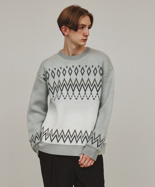 tk.TAKEO KIKUCHI（ティーケータケオキクチ） セーター ニット グラデ