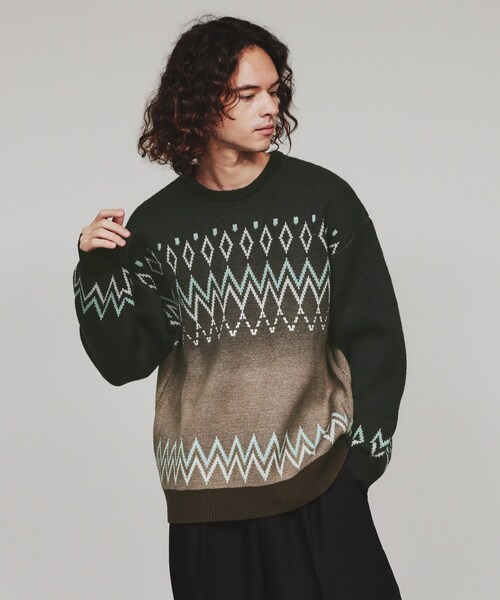 tk.TAKEO KIKUCHI（ティーケータケオキクチ） セーター ニット グラデ