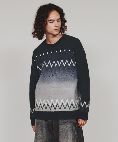 tk.TAKEO KIKUCHI（ティーケータケオキクチ） セーター ニット グラデ