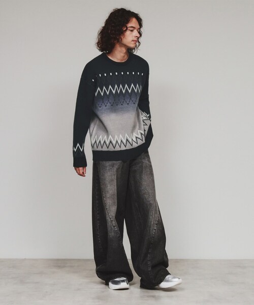 tk.TAKEO KIKUCHI（ティーケータケオキクチ） セーター ニット グラデ