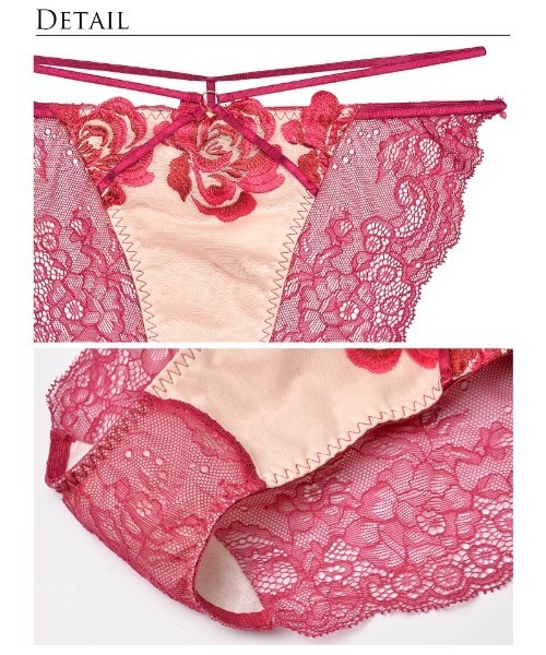 Reinest ブラジャー ショーツセット ディープ クラシック ローズ