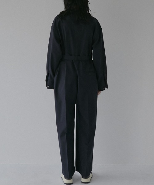 LE CIEL BLEU ジャンプスーツ　2024SS ブラック　38 LE CIEL BLEU ワンピース スーティングジャンプスーツ / Suiting