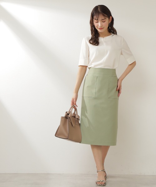「N.（N. Natural Beauty Basic）」 半袖ブラウス MEDIUM グレー レディース NATURAL BEAUTY BASIC 「NATURAL BASIC」 半袖ブラウス MEDIUM