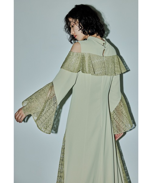 bell sleeve dress niana オフショルダーマーメイド niana（ニアナ） ドレス スリーブスリットマーメイドドレス スリット