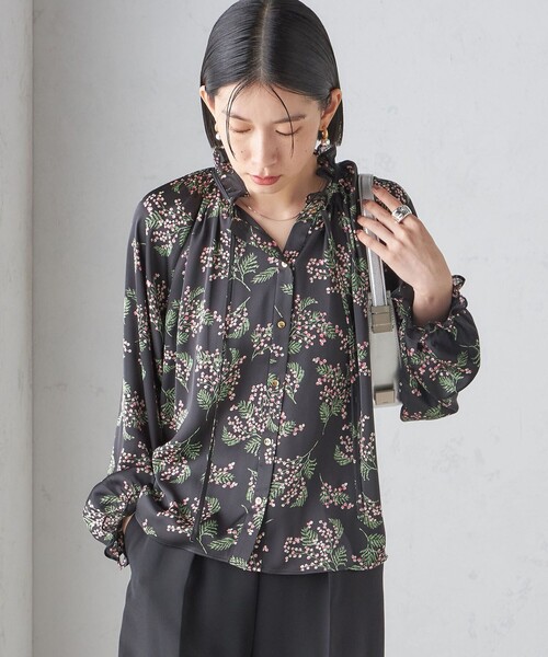 新品タグ付き SHIPS for women 花柄ブラウス 今期 SHIPS（シップス） ブラウス シャツ 「WEB限定」「手洗い可能」ドット