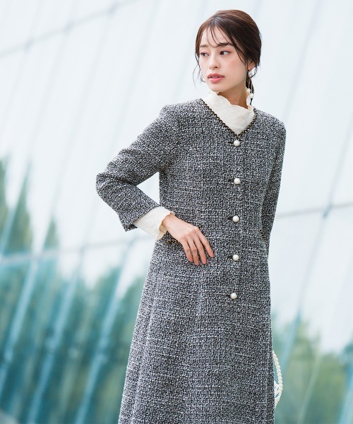 Callarus セットアップ 「入学式・卒業式・フォーマル」ツイード調V