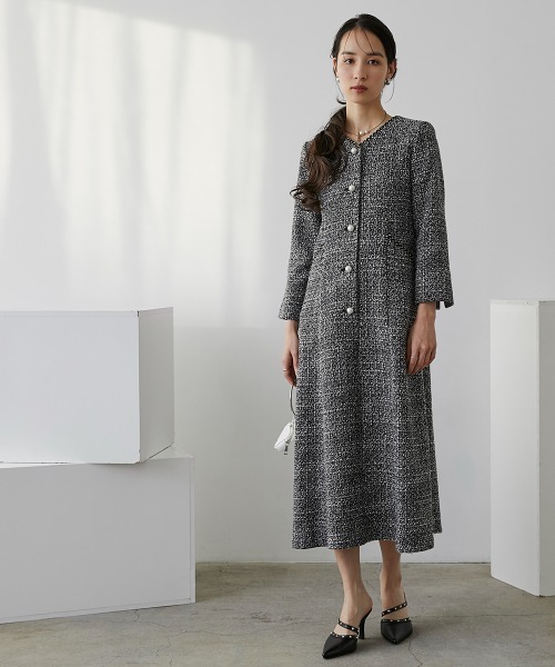 Callarus セットアップ 「入学式・卒業式・フォーマル」ツイード調V