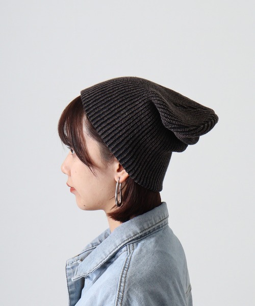 FUNALIVE ニット帽 ニットキャップ 2wayウォッシュドニット