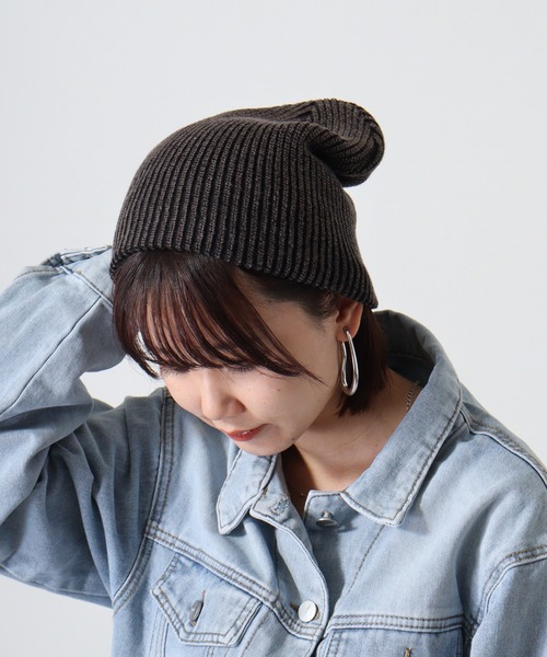 エディットフォールル　モヘヤニットキャップ EMODA ニット帽 ニットキャップ ジャガードダブルフェイス