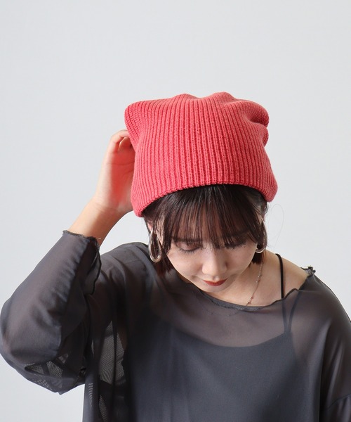 FUNALIVE ニット帽 ニットキャップ 2wayウォッシュドニット