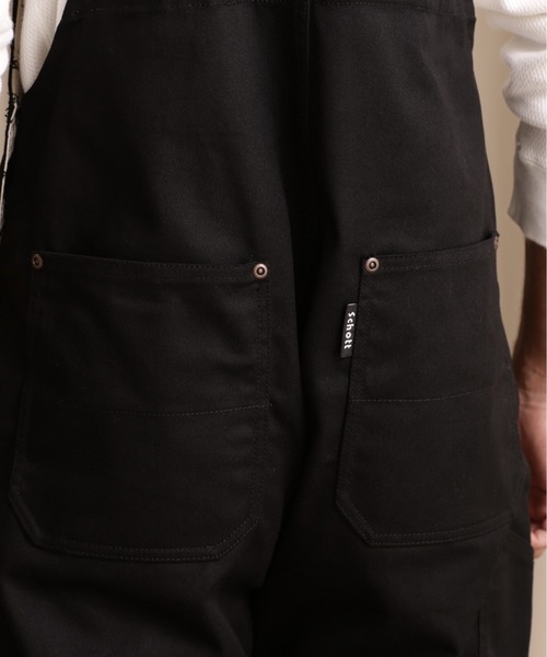 【セール】Schott コーデュロイ オーバーオール パンツ ブラック 黒　M Schott N.Y.C（ショット） オーバーオール サロペット Schott/ショット
