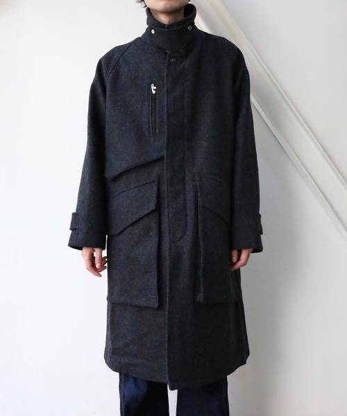 トレンチコート コート MELTON TRENCH COAT メンズの画像