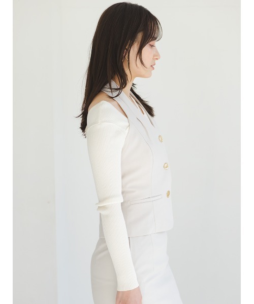 SNIDEL ベスト ジレ Sustainableホルタージレ レディース
