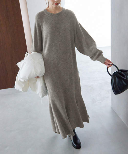 SLOBE IENA（スローブイエナ） ニットワンピース 36 ブラック